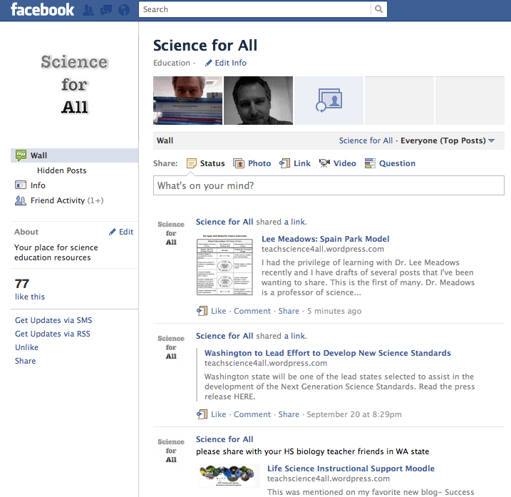 Science Page Facebook Science for All on Facebook – Science for All
